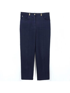 Quiet Luxury St John Sport Knit Pants Women 8 Navy Santana Stretch USA